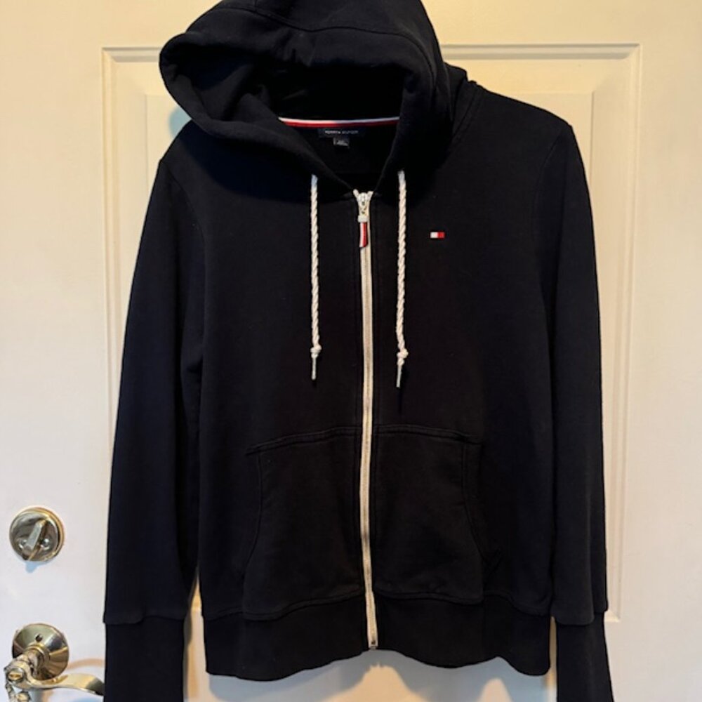 Tommy‎ Hilfiger Blue Zip Up Sweatshirt Hoodie Size L